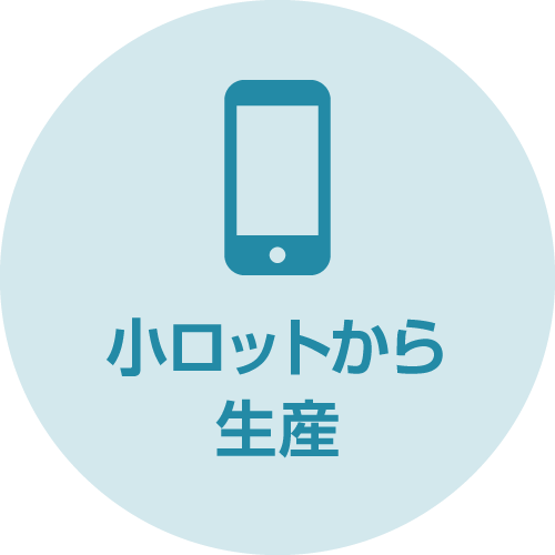 小ロットから生産：アイコン